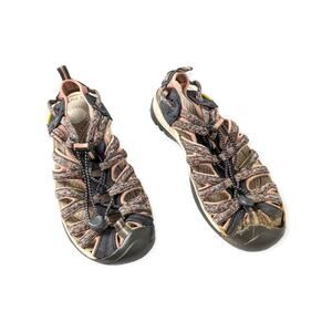 Keen‎ Women's Gray and Tan Whisper Waterproof Bungee Cord Hiking Sandal Size 9